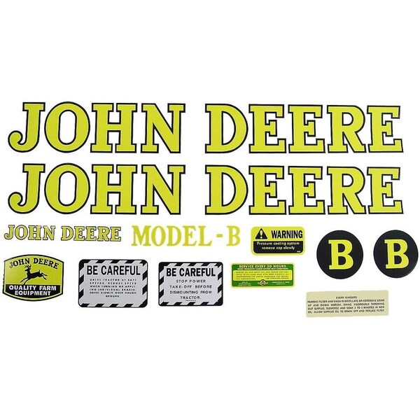 Aftermarket Complete John Deere B Vinyl Decal set Early 19391946 MAE30